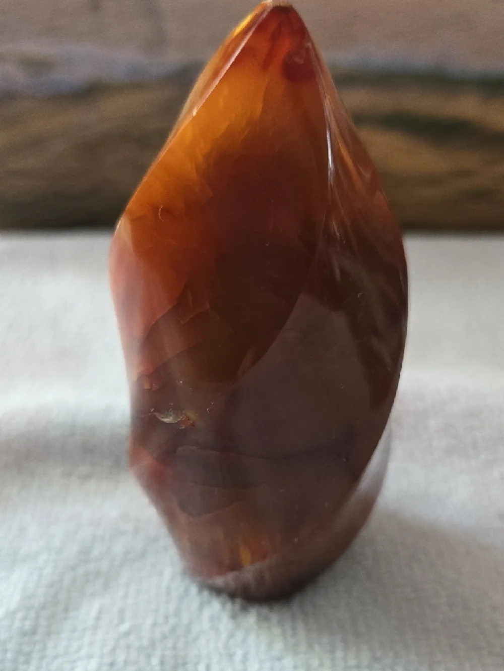 Polished Carnelian Flame Stone - Picture 3 of 5